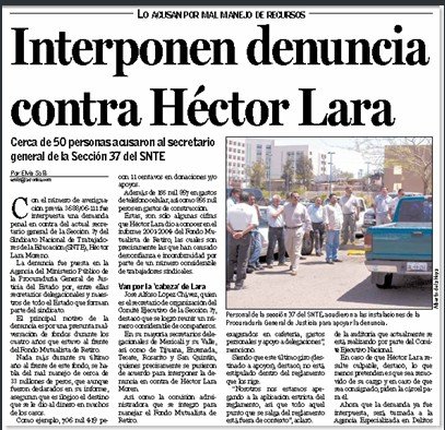 Interponen denuncia contra Héctor Lara