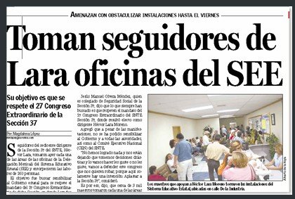 Toman profes oficina de educación estatal