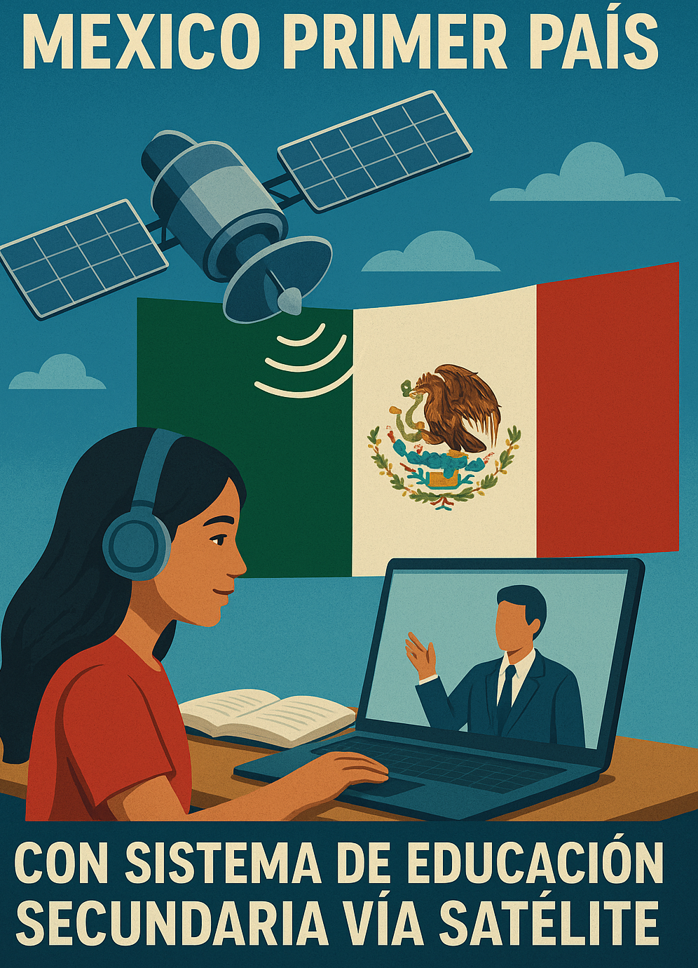 México primer país con sistema de educación secundaria vía satélite.