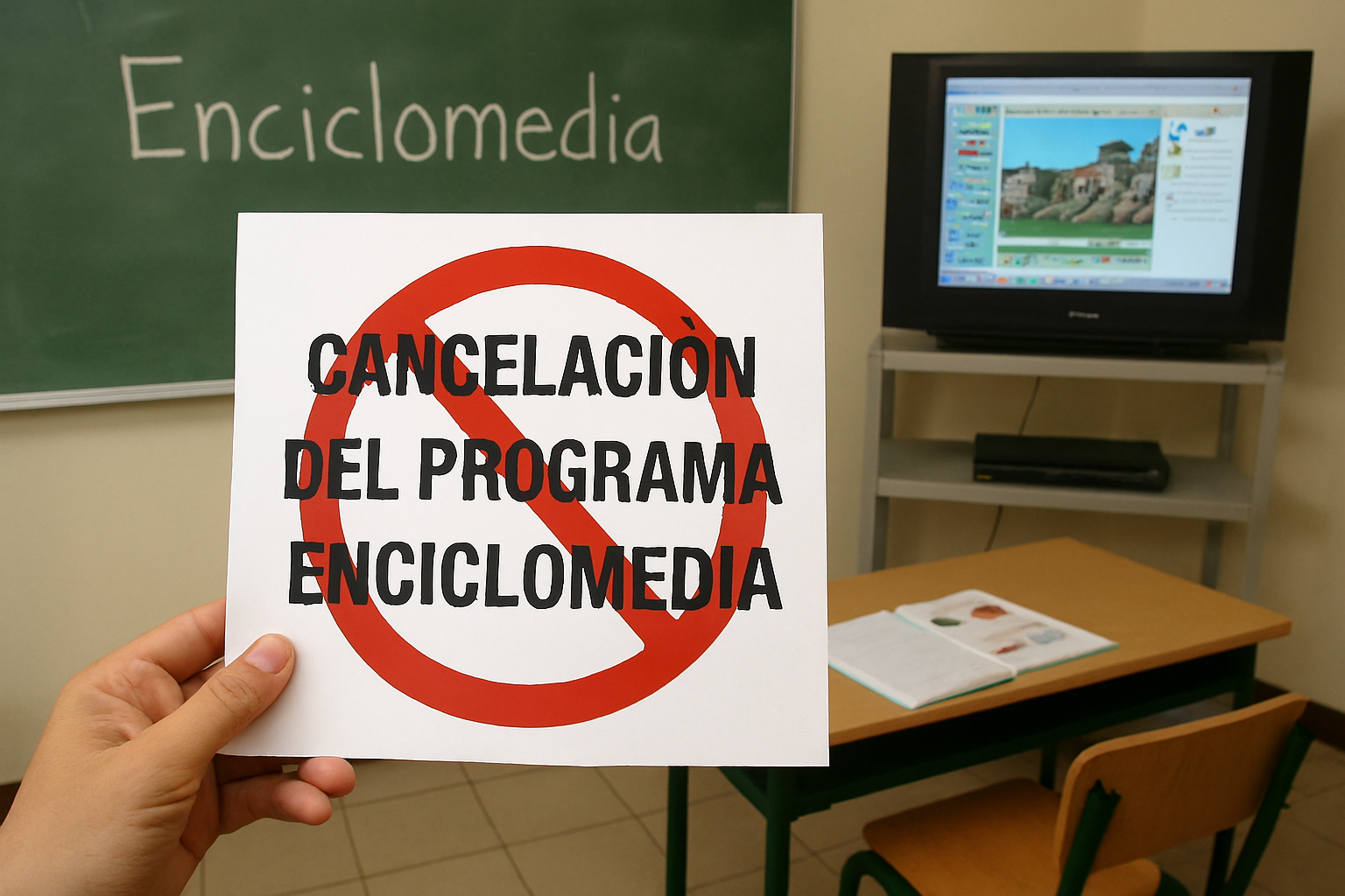 La cancelación del programa Enciclomedia para secundaria se debió a la falta de recursos.