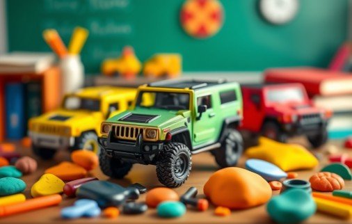 Maestros del SNTE rifan Hummers en miniatura