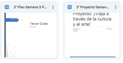 Documento sobre el plan de estudios de la Semana 5 para Tercer Grado.