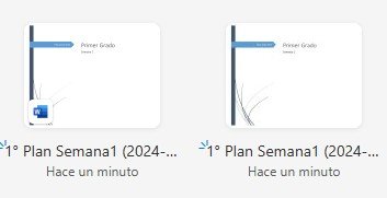 Dos documentos en miniatura titulados 'Primer Grado' con un diseño simple y elementos gráficos sutiles.