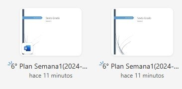 Documentos de planificación para la semana 1 del sexto grado.