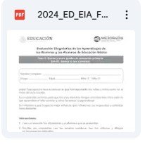 Documento PDF sobre la Evaluación Diagnóstica de los Aprendizajes para la Educación Básica, elaborado por la Comisión Nacional para la Mejora Continua de la Educación (Mejoredu).