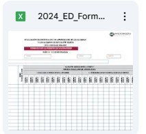 Formulario de evaluación diagnóstica para el ciclo escolar 2024-2025, con tablas y campos para la recolección de datos educativos.