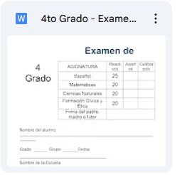 Prueba Diagnóstico Cuarto Grado editable y también en pdf